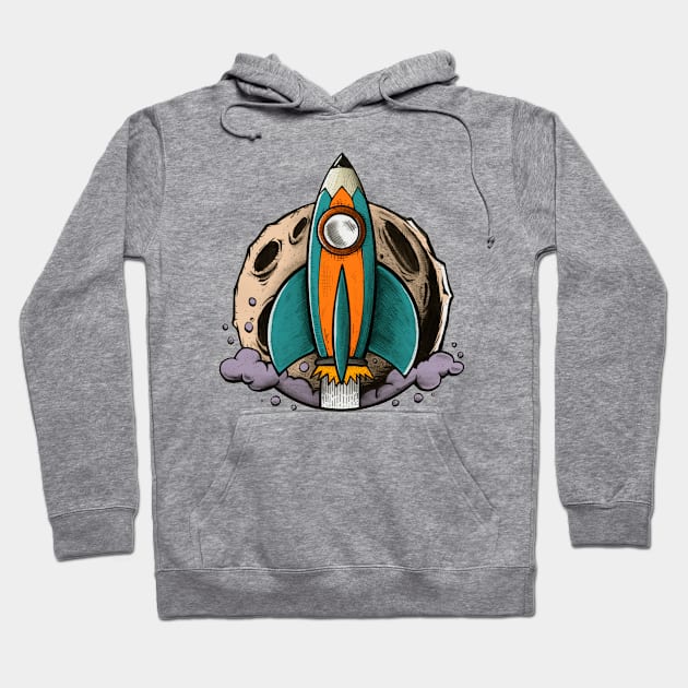 Rocket Pen Hoodie by MAKO TEE